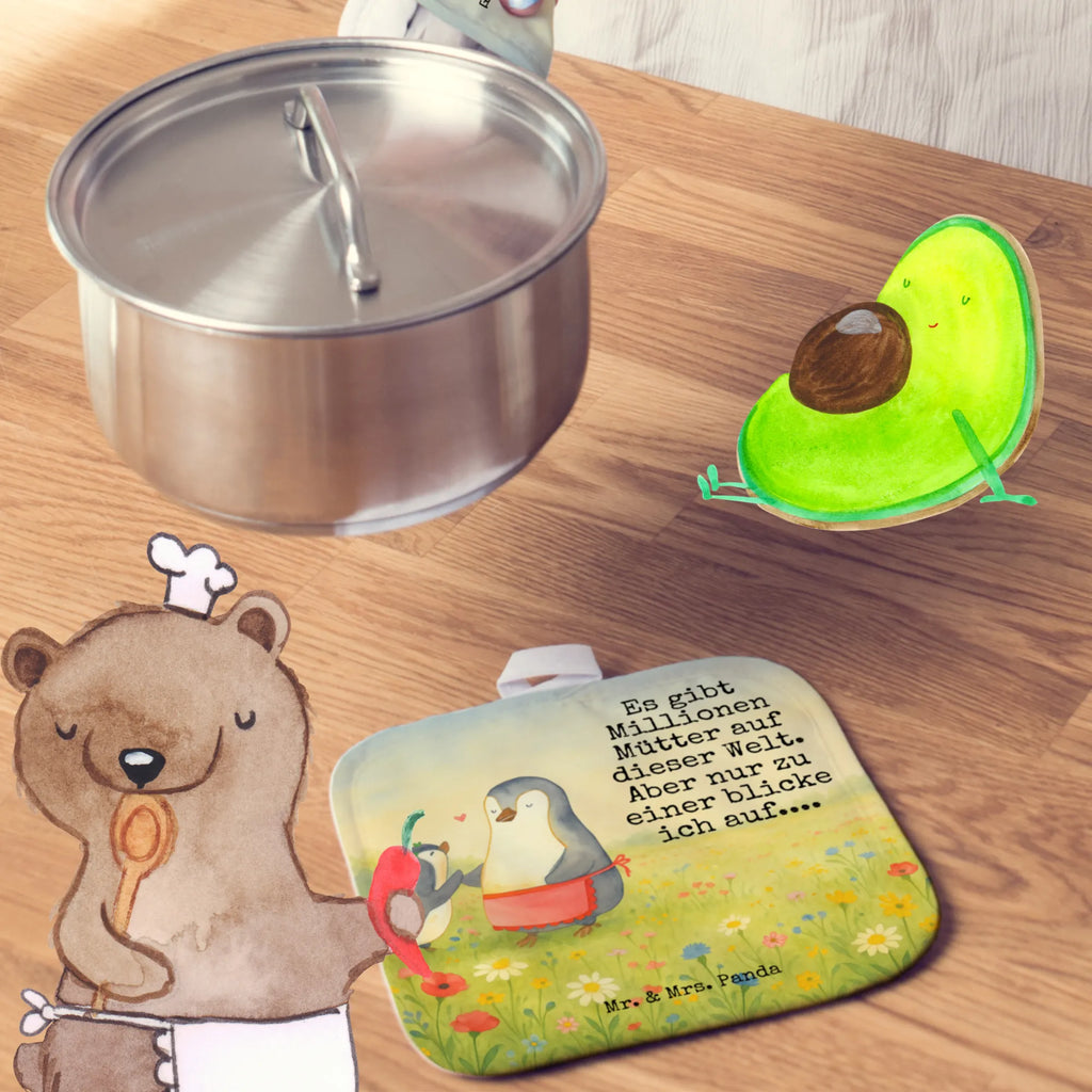 2-elementowy zestaw podkładek pod garnki Pingwin z dzieckiem Design Ofenhandschuhe, Ofenhandschuh, Topflappen mit Spruch, Topflappen lustig, Topfhandschuhe, Topfuntersetzer, Topflappen Set, Schöne Topflappen, Topflappenset, Topflappen, Topflappen 2er Set, Topfhandschuh, Familie, Vatertag, Muttertag, Bruder, Schwester, Mama, Papa, Oma, Opa, Mami, Geburststag, Geschenk, Mutter, Mutti