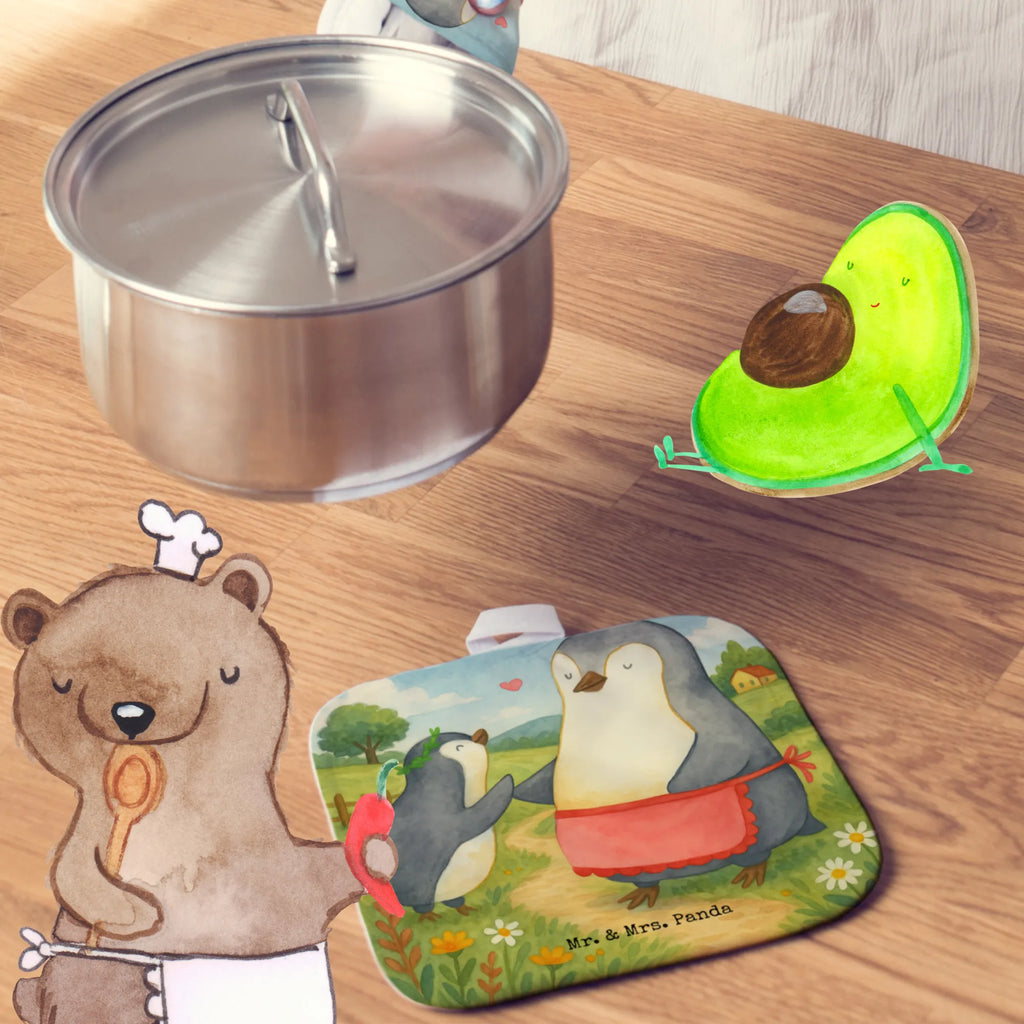 2-elementowy zestaw podkładek pod garnki Pingwin z dzieckiem Design Ofenhandschuhe, Ofenhandschuh, Topflappen mit Spruch, Topflappen lustig, Topfhandschuhe, Topfuntersetzer, Topflappen Set, Schöne Topflappen, Topflappenset, Topflappen, Topflappen 2er Set, Topfhandschuh, Familie, Vatertag, Muttertag, Bruder, Schwester, Mama, Papa, Oma, Opa, Mami, Geburststag, Geschenk, Mutter, Mutti