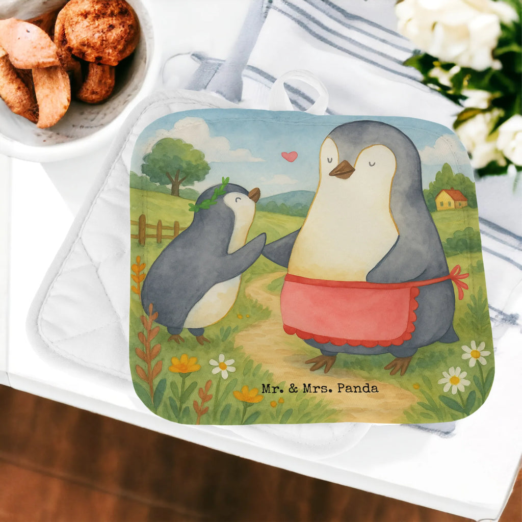 2-elementowy zestaw podkładek pod garnki Pingwin z dzieckiem Design Ofenhandschuhe, Ofenhandschuh, Topflappen mit Spruch, Topflappen lustig, Topfhandschuhe, Topfuntersetzer, Topflappen Set, Schöne Topflappen, Topflappenset, Topflappen, Topflappen 2er Set, Topfhandschuh, Familie, Vatertag, Muttertag, Bruder, Schwester, Mama, Papa, Oma, Opa, Mami, Geburststag, Geschenk, Mutter, Mutti