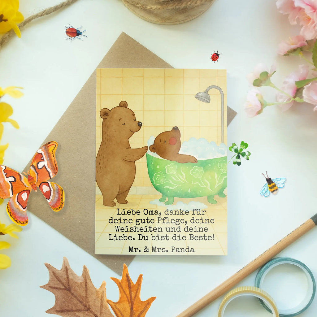 Greetings card granny Bathe Design Grußkarte, Hochzeitskarte, Geburtstagskarte, Klappkarte, Karte, Einladungskarte, Glückwunschkarte, Ansichtskarten, Familie, Vatertag, Muttertag, Bruder, Schwester, Mama, Papa, Oma, Opa, Großmutter, Baden, Liebe, Enkel