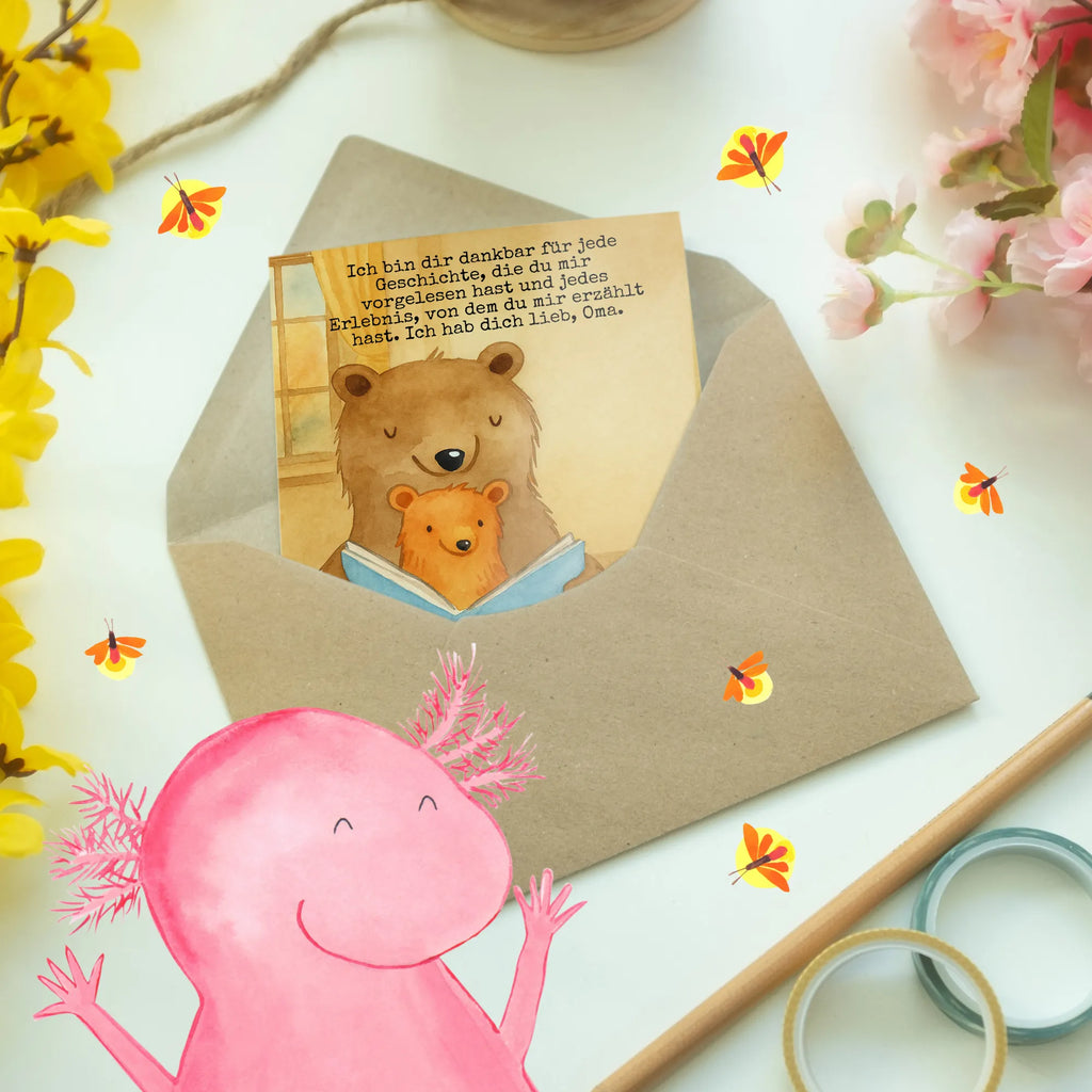 Greetings card bears A book Design Grußkarte, Klappkarte, Einladungskarte, Glückwunschkarte, Hochzeitskarte, Geburtstagskarte, Karte, Ansichtskarten, Familie, Vatertag, Muttertag, Bruder, Schwester, Mama, Papa, Oma, Opa, Omi, Großmutter, beste Oma, Lieblingsoma, Geschichtenerzähler