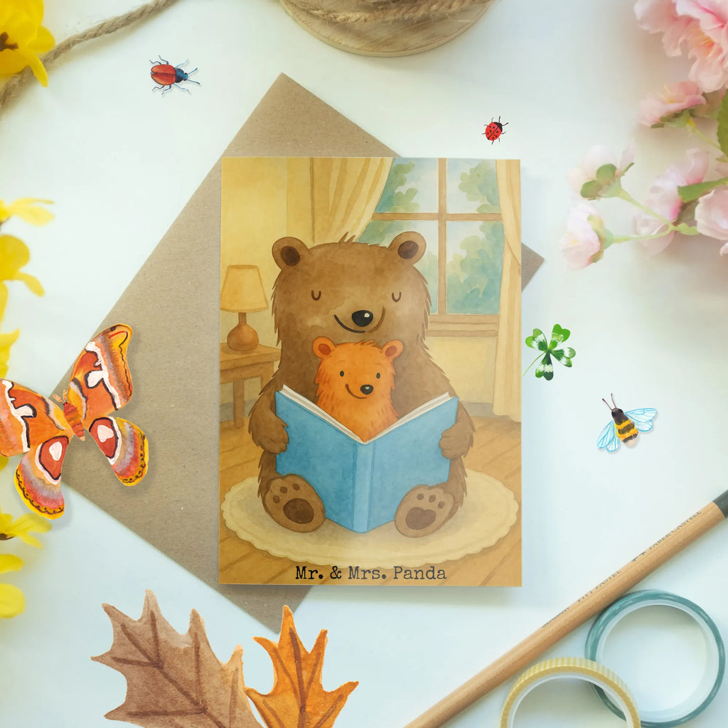 Greetings card bears A book Design Grußkarte, Klappkarte, Einladungskarte, Glückwunschkarte, Hochzeitskarte, Geburtstagskarte, Karte, Ansichtskarten, Familie, Vatertag, Muttertag, Bruder, Schwester, Mama, Papa, Oma, Opa, Omi, Großmutter, beste Oma, Lieblingsoma, Geschichtenerzähler
