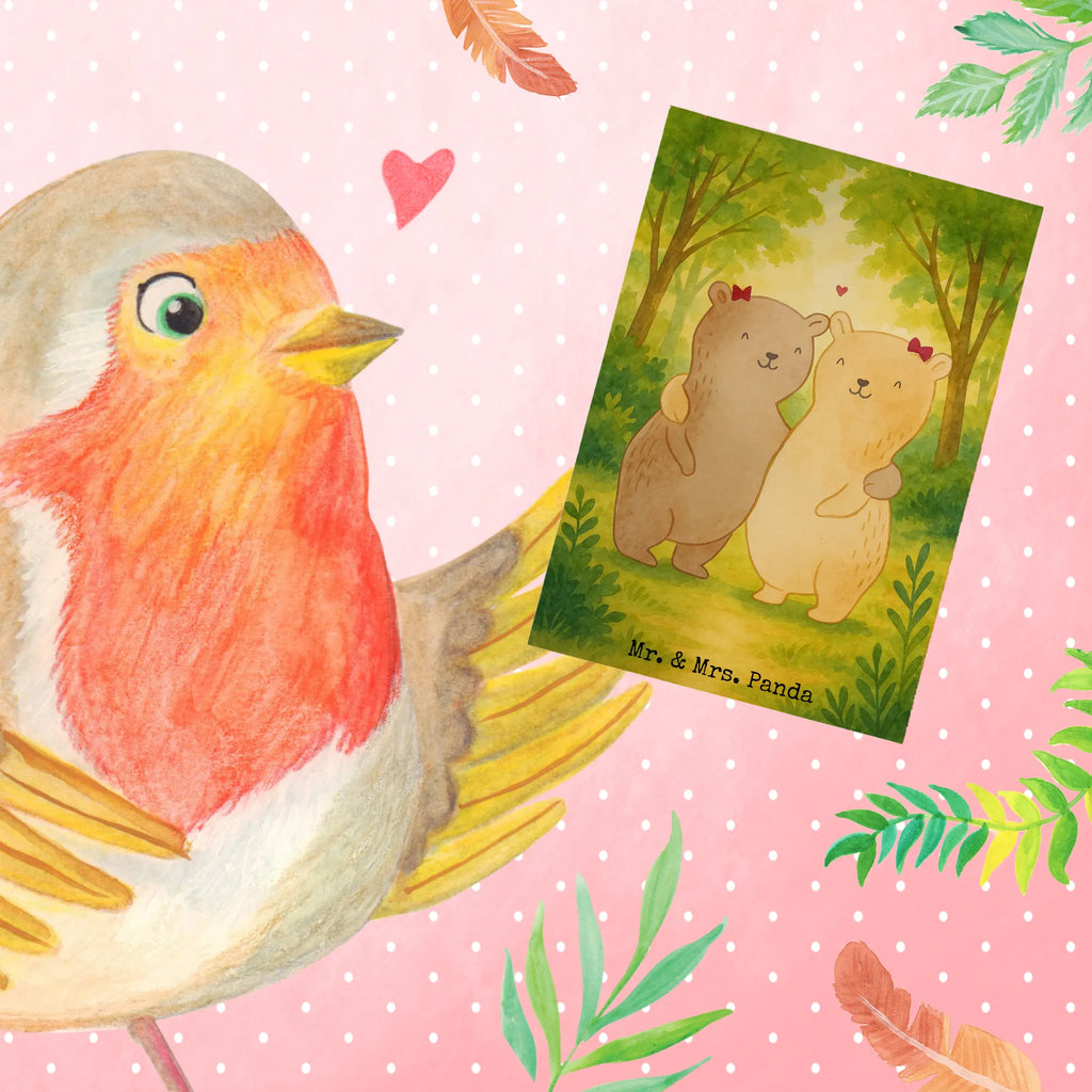 Greetings card bears sisters Design Grußkarte, Klappkarte, Einladungskarte, Glückwunschkarte, Hochzeitskarte, Geburtstagskarte, Karte, Ansichtskarten, Familie, Vatertag, Muttertag, Bruder, Schwester, Mama, Papa, Oma, Opa