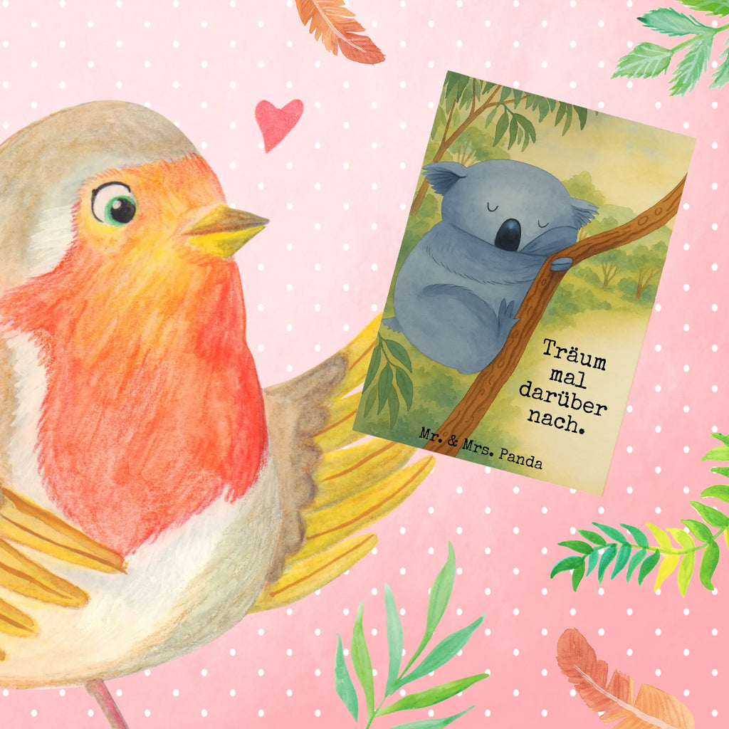 Greetings card koala Design Grußkarte, Klappkarte, Einladungskarte, Glückwunschkarte, Hochzeitskarte, Geburtstagskarte, Karte, Ansichtskarten, Tiermotive, Gute Laune, lustige Sprüche, Tiere, Koala, träumen, Traum, schlafen, Schlafzimmer, Traumland, Bär, Koalabär