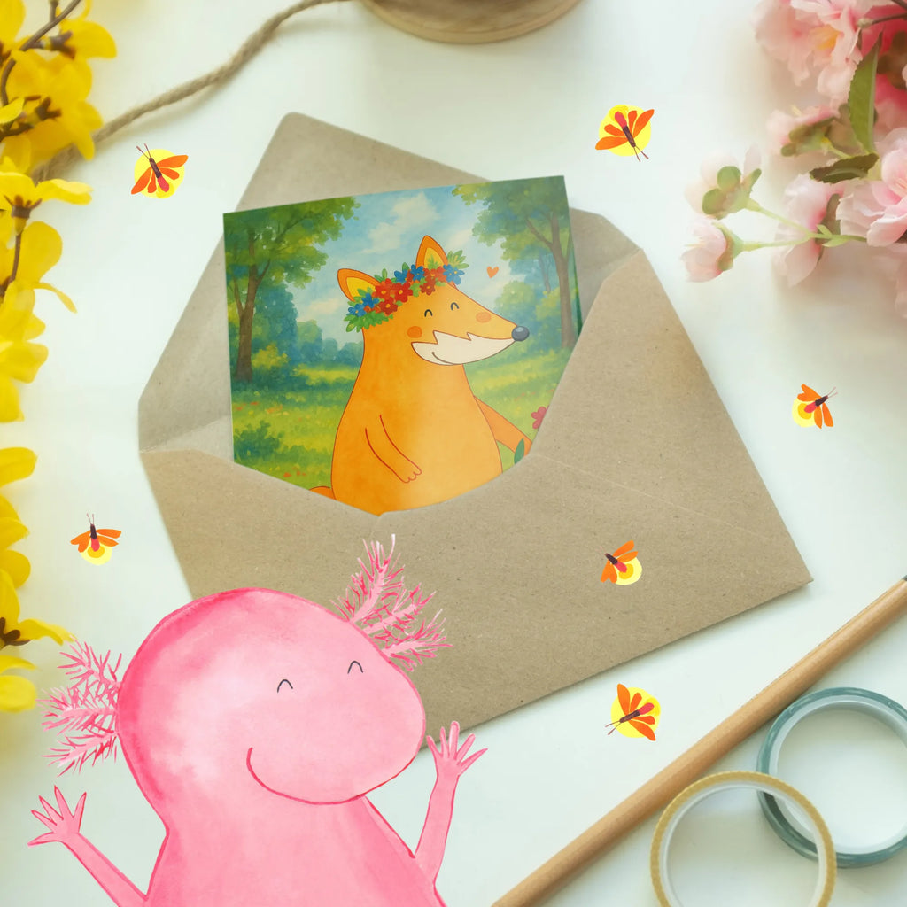 Grußkarte Fuchs Blumen Design Grußkarte, Klappkarte, Einladungskarte, Glückwunschkarte, Hochzeitskarte, Geburtstagskarte, Karte, Ansichtskarten, Fuchs, Füchse, Fox, Liebe, Freundin, Fuchsmädchen, Blumenmädchen, Freundinnen, Liebesbeweis, Blume, Blumen, Motivation, Freude, ich, mich, Selbstliebe