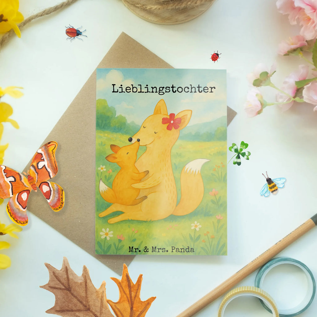 Greetings card Fox mummy Design Grußkarte, Klappkarte, Einladungskarte, Glückwunschkarte, Hochzeitskarte, Geburtstagskarte, Karte, Ansichtskarten, Familie, Vatertag, Muttertag, Bruder, Schwester, Mama, Papa, Oma, Opa, Mutter, Tochter, Lieblingstochter, Beste Tochter, Geschenk