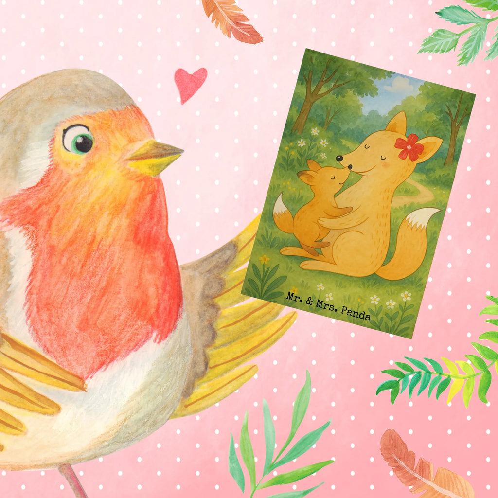 Greetings card Fox mummy Design Grußkarte, Klappkarte, Einladungskarte, Glückwunschkarte, Hochzeitskarte, Geburtstagskarte, Karte, Ansichtskarten, Familie, Vatertag, Muttertag, Bruder, Schwester, Mama, Papa, Oma, Opa, Mutter, Tochter, Lieblingstochter, Beste Tochter, Geschenk