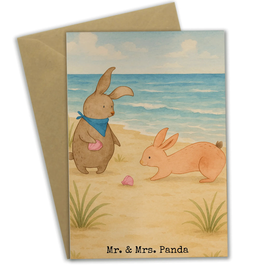 Greetings card Bunnies with seashell Design Grußkarte, Klappkarte, Einladungskarte, Glückwunschkarte, Hochzeitskarte, Geburtstagskarte, Karte, Ansichtskarten, Familie, Vatertag, Muttertag, Bruder, Schwester, Mama, Papa, Oma, Opa, Hasen, beste Freundin, Freundin, Freundinnen, best friends, BFF, Muscheln sammeln, Muscheln, Meer