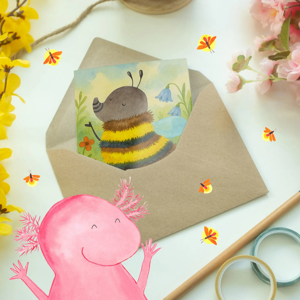 Greetings card bumblebee fluffy Design Grußkarte, Klappkarte, Einladungskarte, Glückwunschkarte, Hochzeitskarte, Geburtstagskarte, Karte, Ansichtskarten, Tiermotive, Gute Laune, lustige Sprüche, Tiere, Hummel, Flauschig, Biene, Blume, Natur