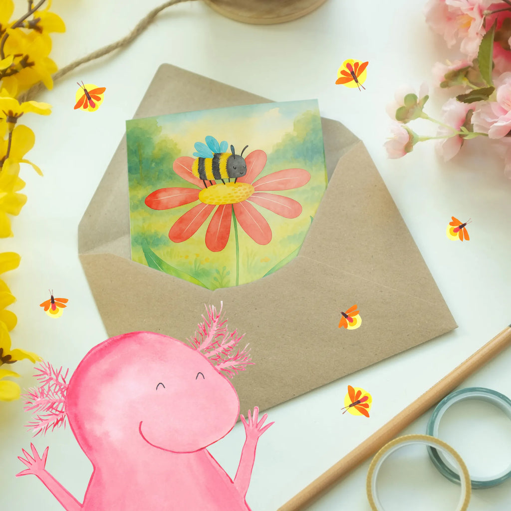 Greetings card bumblebee flower Design Grußkarte, Klappkarte, Einladungskarte, Glückwunschkarte, Hochzeitskarte, Geburtstagskarte, Karte, Ansichtskarten, Tiermotive, Gute Laune, lustige Sprüche, Tiere, Hummel, Blume, Wespe, Flauschig, Natur, Feld, Hummeln, Biene