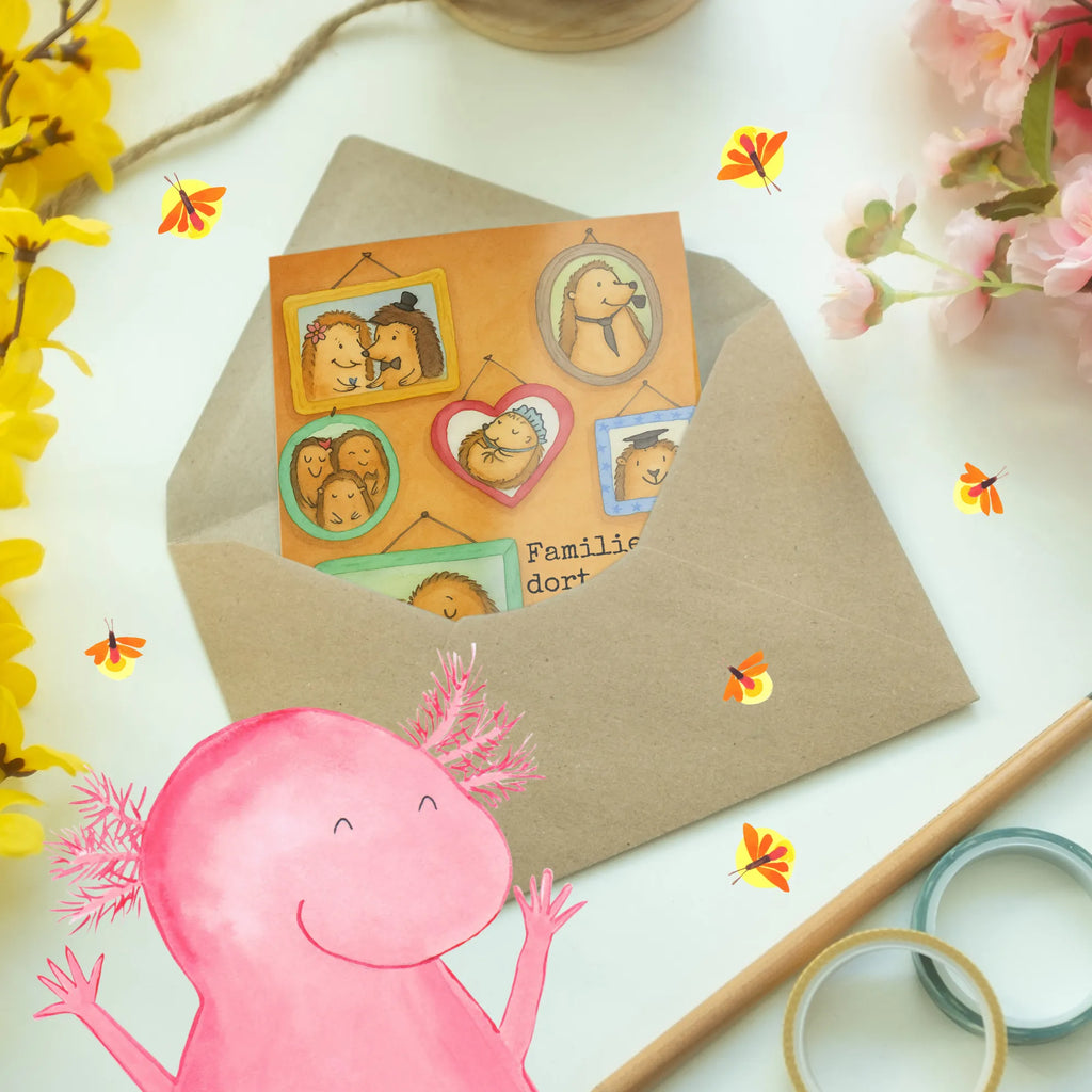 Greetings card Hedgehog family Design Klappkarte, Glückwunschkarte, Ansichtskarten, Grußkarte, Geburtstagskarte, Hochzeitskarte, Karte, Einladungskarte, Familie, Vatertag, Muttertag, Bruder, Schwester, Mama, Papa, Oma, Opa, Liebe, Igel, Zusammenhalt, Glück, Bilder