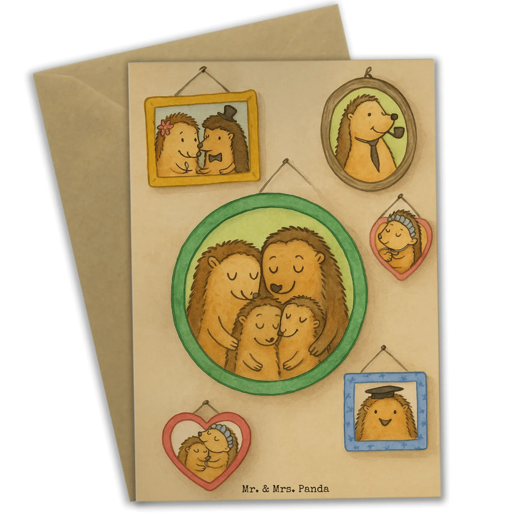 Greetings card Hedgehog family Design Klappkarte, Glückwunschkarte, Ansichtskarten, Grußkarte, Geburtstagskarte, Hochzeitskarte, Karte, Einladungskarte, Familie, Vatertag, Muttertag, Bruder, Schwester, Mama, Papa, Oma, Opa, Liebe, Igel, Zusammenhalt, Glück, Bilder
