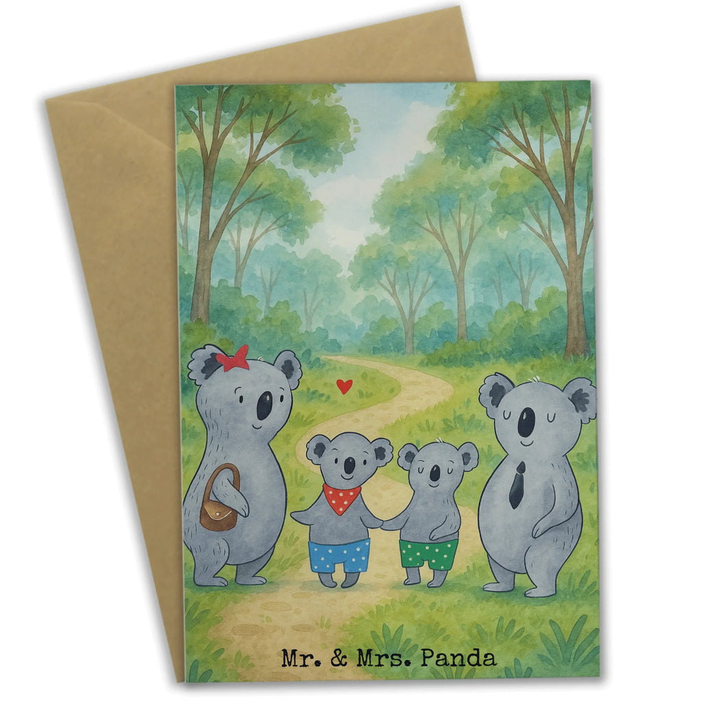Greetings card Koala family with two kids Design Geburtstagskarte, Klappkarte, Hochzeitskarte, Karte, Einladungskarte, Grußkarte, Ansichtskarten, Glückwunschkarte, Familie, Vatertag, Muttertag, Bruder, Schwester, Mama, Papa, Oma, Opa, Familienleben, Koalabär, Familienzeit, Koalafamilie, Koala, Lieblingsfamilie, beste Familie