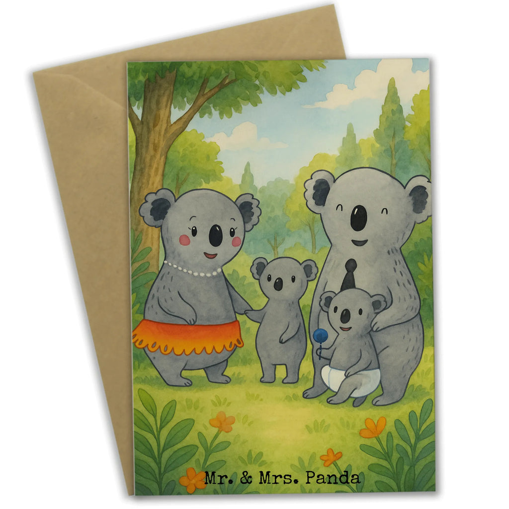 Greetings card Koala Family Design Grußkarte, Klappkarte, Einladungskarte, Glückwunschkarte, Hochzeitskarte, Geburtstagskarte, Karte, Ansichtskarten, Familie, Vatertag, Muttertag, Bruder, Schwester, Mama, Papa, Oma, Opa, Koala, Koalas, Family, Kinder, Geschwister, Familienleben