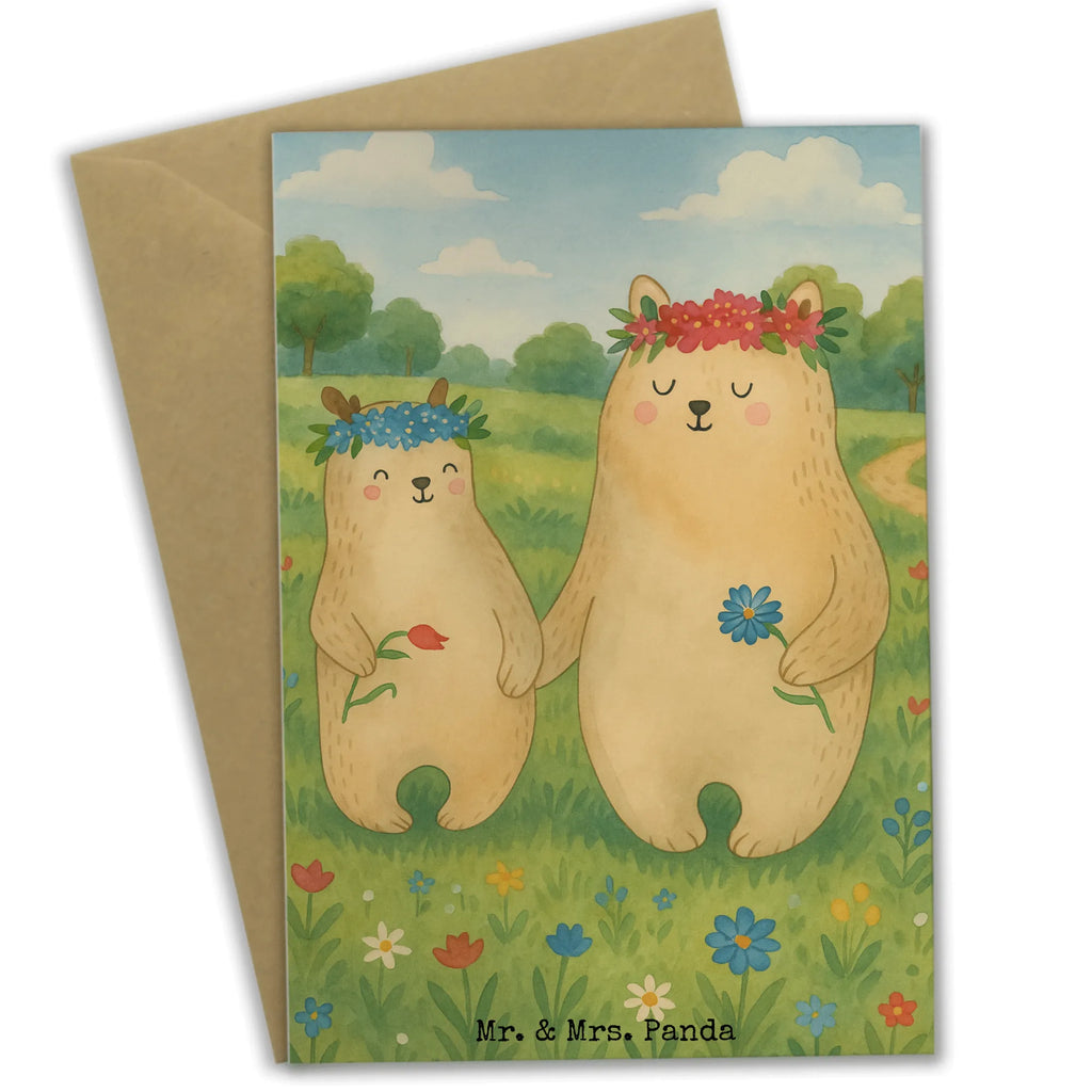 Greetings card Bears with flower crown Design Grußkarte, Klappkarte, Einladungskarte, Glückwunschkarte, Hochzeitskarte, Geburtstagskarte, Karte, Ansichtskarten, Familie, Vatertag, Muttertag, Bruder, Schwester, Mama, Papa, Oma, Opa, Bär, Bären, Mutter, Mutti, Mami, Lieblingsmensch, Lieblingsmama, beste Mutter, weltbeste Mama, Geschenk Mama. Muttertag, Tochter, Kind, Kinder, Töchter, Family, Vorbild