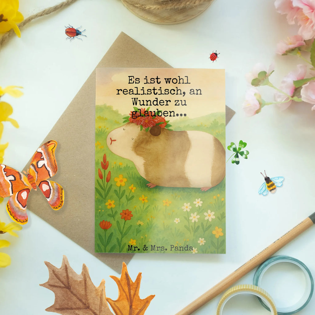 Greetings card Guinea pig wisdom Design Ansichtskarten, Geburtstagskarte, Glückwunschkarte, Klappkarte, Karte, Grußkarte, Einladungskarte, Hochzeitskarte, Tiermotive, Gute Laune, lustige Sprüche, Tiere, Blumenkind, Wunderland, Weisheit, Meerie, Realität, Meeries, Motivation, Meerschweinchen, Wunder, Spruch