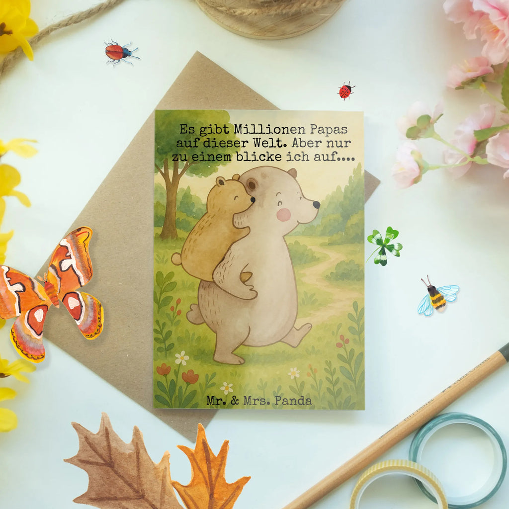 Greetings card Papa Bear Design Grußkarte, Ansichtskarten, Hochzeitskarte, Einladungskarte, Geburtstagskarte, Glückwunschkarte, Karte, Klappkarte, Familie, Vatertag, Muttertag, Bruder, Schwester, Mama, Papa, Oma, Opa, Geschenk, Geburtstag, Papi, Vati, Vater, Onkel