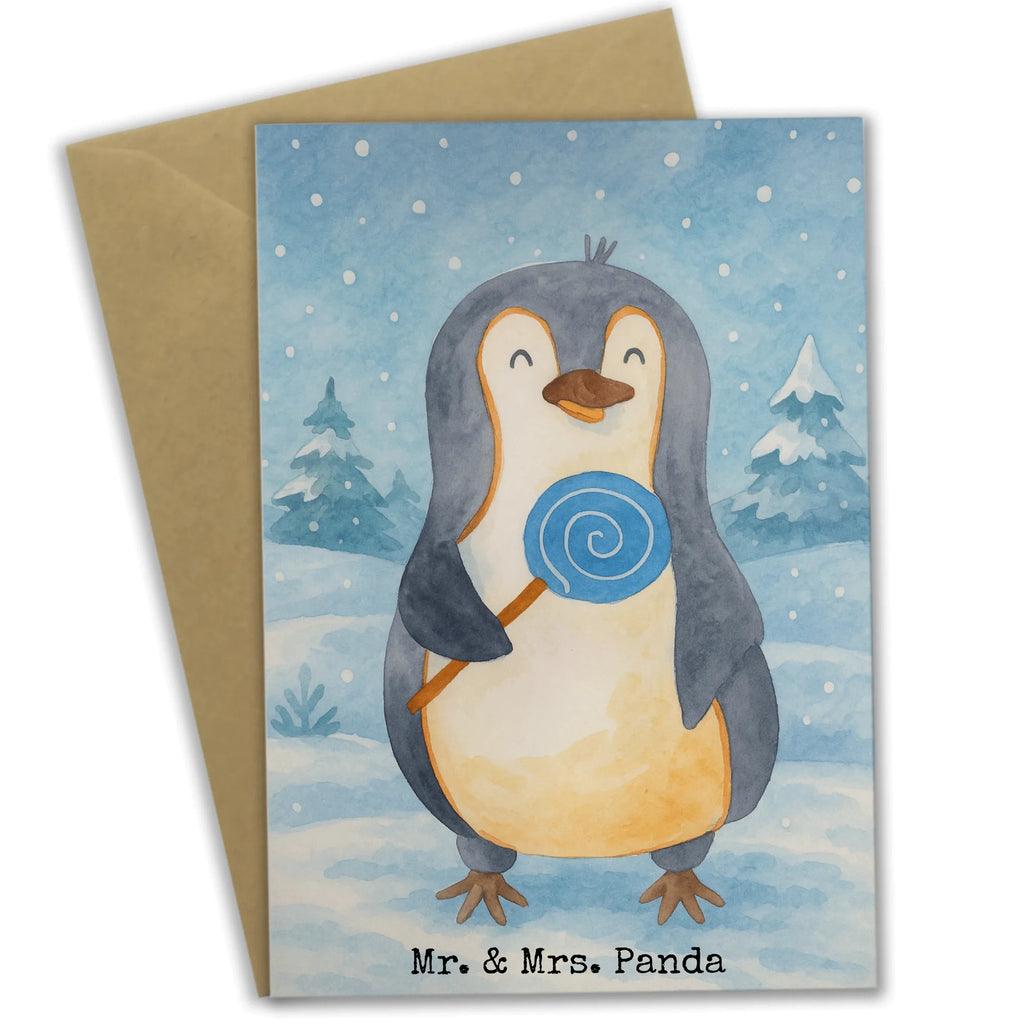 Greetings card Penguin lollipop Design Grußkarte, Klappkarte, Einladungskarte, Glückwunschkarte, Hochzeitskarte, Geburtstagskarte, Karte, Ansichtskarten, Pinguin, Pinguine, Lolli, Süßigkeiten, Blödsinn, Spruch, Rebell, Gauner, Ganove, Rabauke