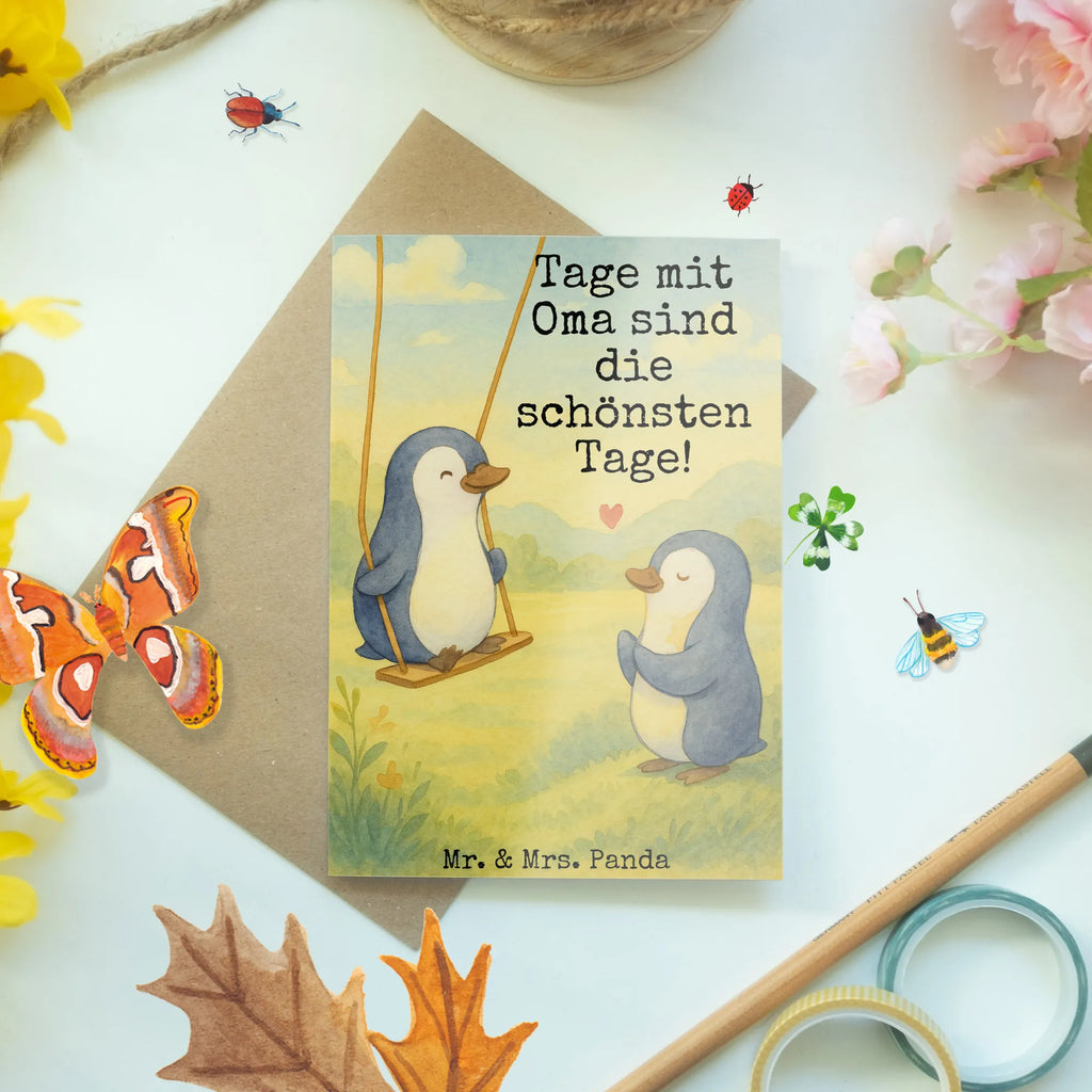 Greetings card Penguin Grandma Design Grußkarte, Klappkarte, Hochzeitskarte, Karte, Einladungskarte, Geburtstagskarte, Glückwunschkarte, Ansichtskarten, Familie, Vatertag, Muttertag, Bruder, Schwester, Mama, Papa, Oma, Opa, Omi, beste Oma, Geschenk für Oma, Lieblingsoma, Großmutter