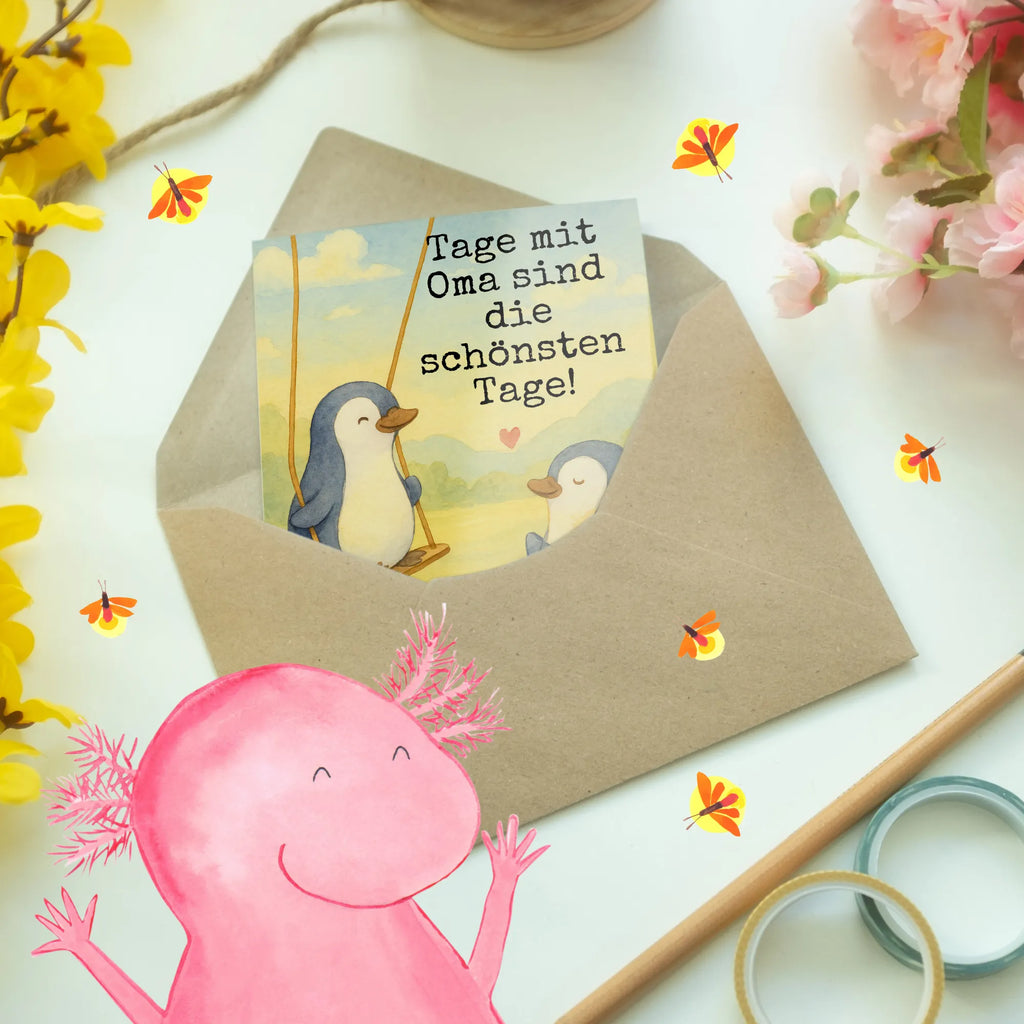 Greetings card Penguin Grandma Design Grußkarte, Klappkarte, Hochzeitskarte, Karte, Einladungskarte, Geburtstagskarte, Glückwunschkarte, Ansichtskarten, Familie, Vatertag, Muttertag, Bruder, Schwester, Mama, Papa, Oma, Opa, Omi, beste Oma, Geschenk für Oma, Lieblingsoma, Großmutter