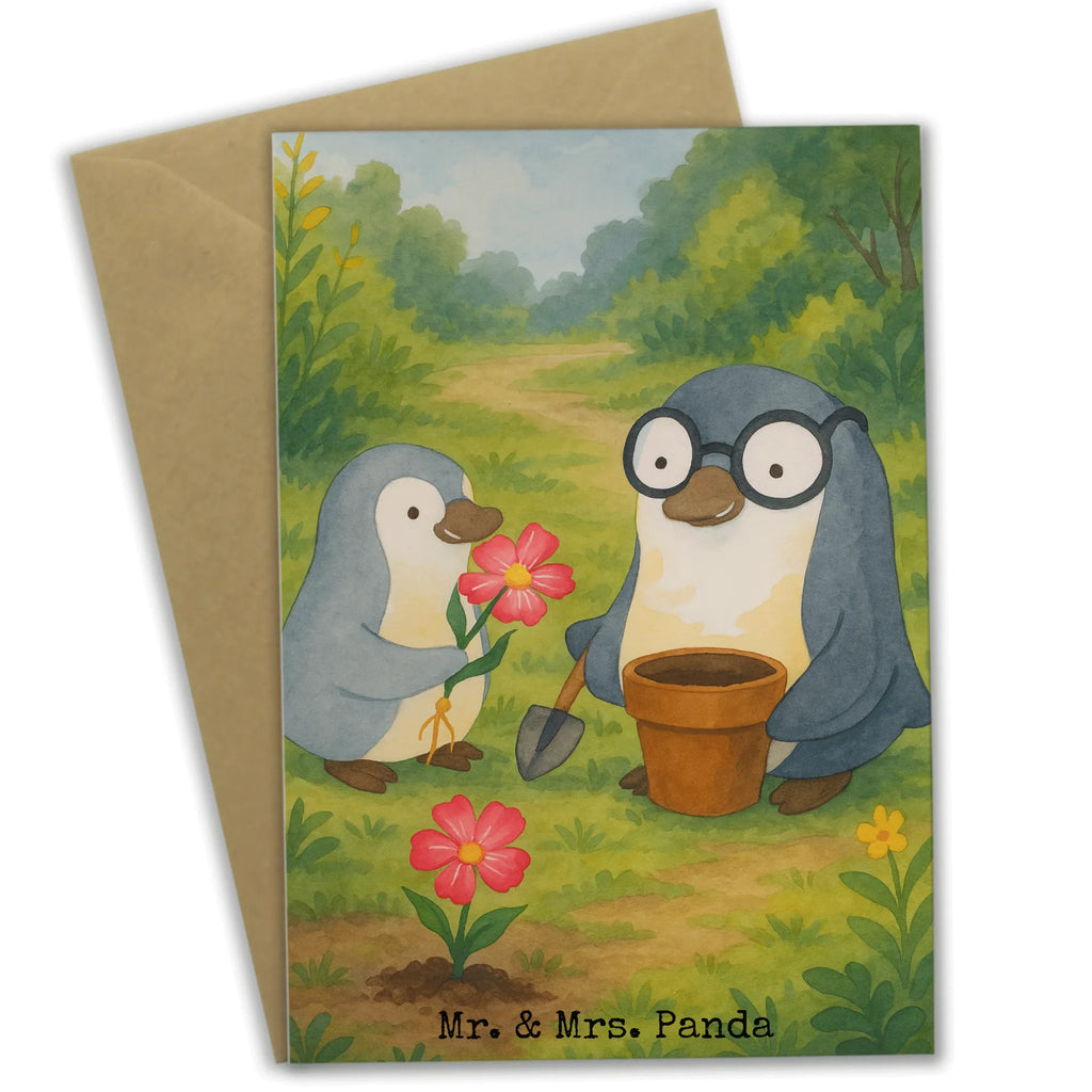 Greetings card Penguin grandpa planting flowers Design Einladungskarte, Hochzeitskarte, Klappkarte, Grußkarte, Karte, Ansichtskarten, Geburtstagskarte, Glückwunschkarte, Familie, Vatertag, Muttertag, Bruder, Schwester, Mama, Papa, Oma, Opa, Lieblingsopa, Großvater, bester Opa, Opi