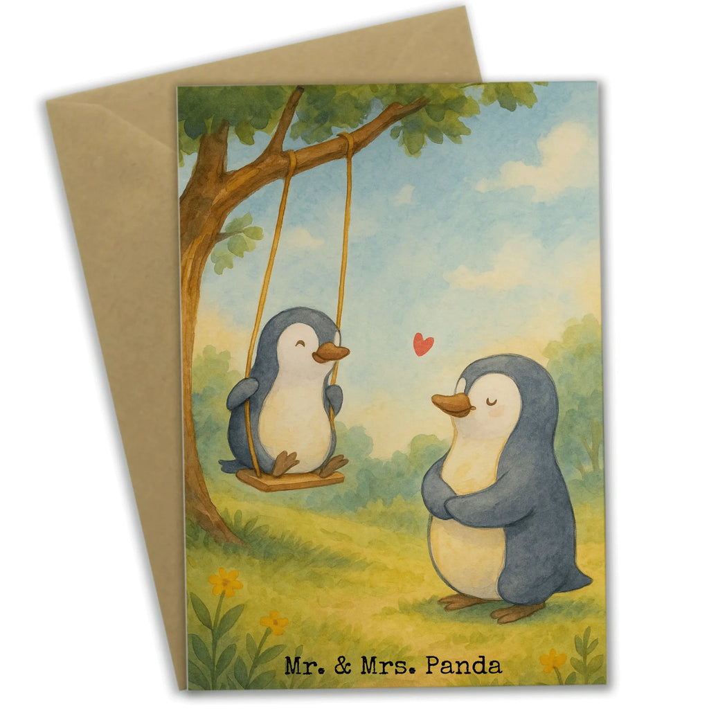 Greetings card Penguin and grandma swing  Design Grußkarte, Klappkarte, Einladungskarte, Glückwunschkarte, Hochzeitskarte, Geburtstagskarte, Karte, Ansichtskarten, Familie, Vatertag, Muttertag, Bruder, Schwester, Mama, Papa, Oma, Opa, beste Oma, Lieblingsoma, Geschenk für Oma, Omi, Großmutter