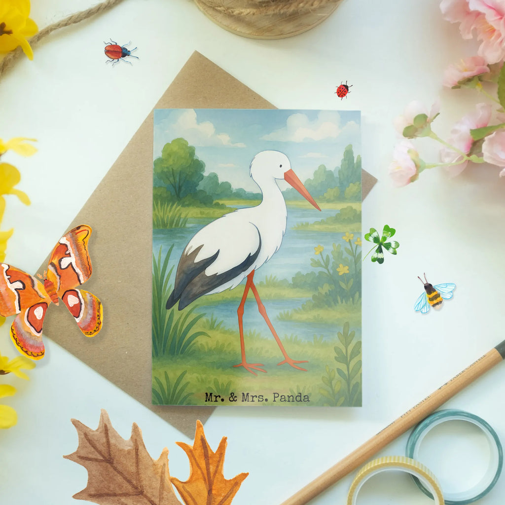 Grußkarte Storch Design Grußkarte, Klappkarte, Einladungskarte, Glückwunschkarte, Hochzeitskarte, Geburtstagskarte, Karte, Ansichtskarten, Tiermotive, Gute Laune, lustige Sprüche, Tiere, Storch, Störche, Schwangerschaft, Geburt, Mutter, Mütter, Mutter werden, Schwanger, Babybauch, Baby