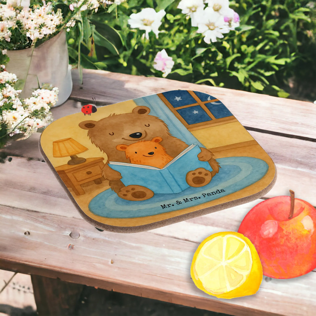 Square coaster bears A book Design Untersetzer Holz, Korkuntersetzer, Getränkeuntersetzer, Untersetzer Design, Untersetzer, Bierdeckel, Untersetzer Gläser, Untersetzer für Gläser, Untersetzer aus Holz, Holzuntersetzer, Glasuntersetzer, Tassen Untersetzer, Familie, Vatertag, Muttertag, Bruder, Schwester, Mama, Papa, Oma, Opa, Geschichtenerzähler, beste Oma, Omi, Lieblingsoma, Großmutter