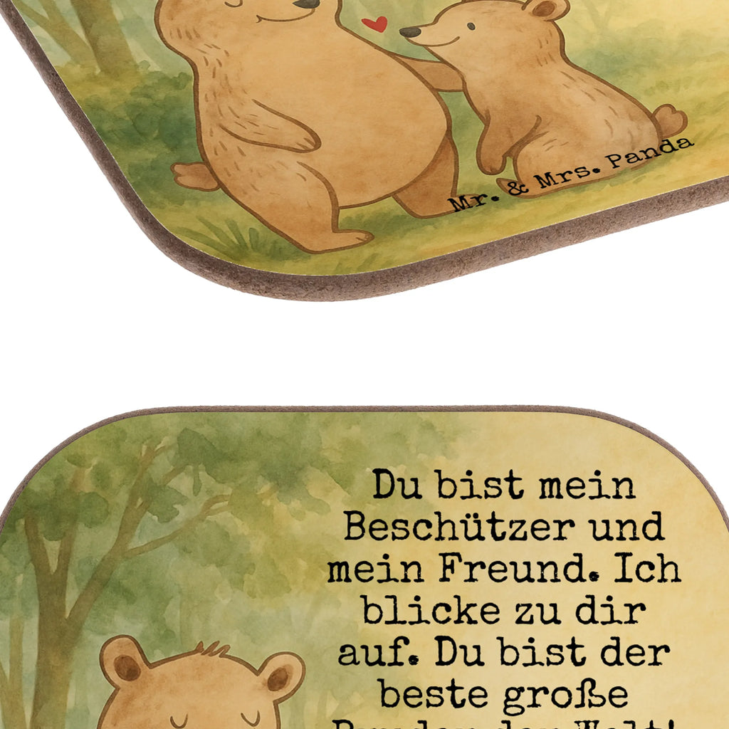 Square coaster bear Big Brother Design Getränkeuntersetzer, Untersetzer Holz, Glasuntersetzer, Untersetzer, Holzuntersetzer, Bierdeckel, Untersetzer Gläser, Korkuntersetzer, Untersetzer Design, Tassen Untersetzer, Untersetzer für Gläser, Untersetzer aus Holz, Familie, Vatertag, Muttertag, Bruder, Schwester, Mama, Papa, Oma, Opa, Großer Bruder, Brudi, Geschwister, Bär, Bären, bester Bruder