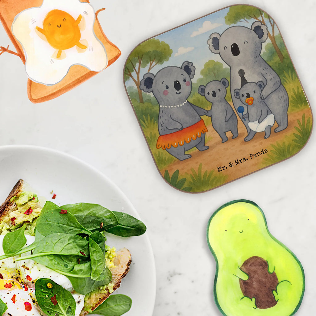 Square coaster Koala Family Design Untersetzer, Bierdeckel, Glasuntersetzer, Untersetzer Gläser, Getränkeuntersetzer, Untersetzer aus Holz, Untersetzer für Gläser, Korkuntersetzer, Untersetzer Holz, Holzuntersetzer, Tassen Untersetzer, Untersetzer Design, Familie, Vatertag, Muttertag, Bruder, Schwester, Mama, Papa, Oma, Opa, Koala, Koalas, Family, Kinder, Geschwister, Familienleben