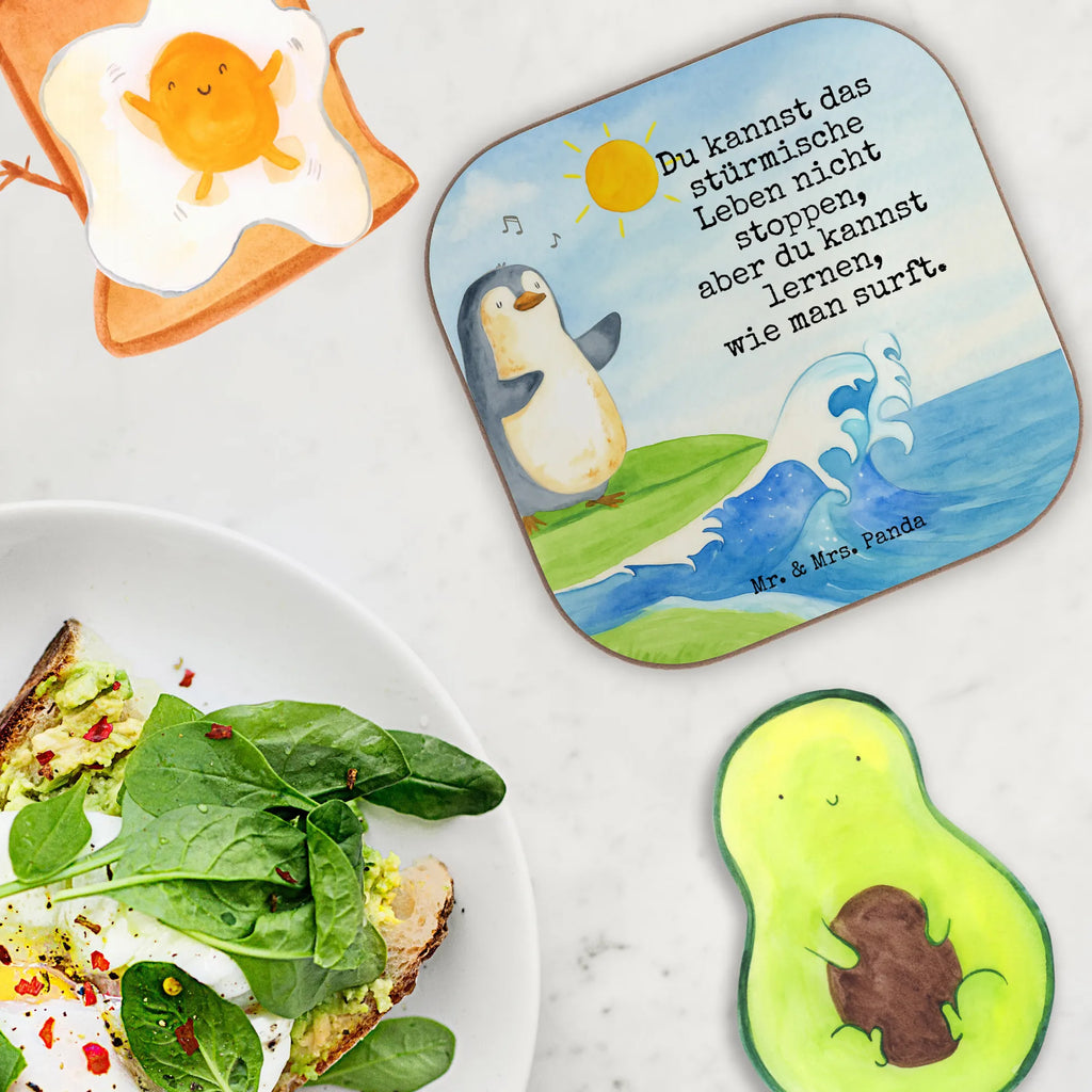 Square coaster Penguin surfer Design Untersetzer Gläser, Untersetzer, Holzuntersetzer, Glasuntersetzer, Getränkeuntersetzer, Untersetzer für Gläser, Tassen Untersetzer, Untersetzer aus Holz, Untersetzer Holz, Korkuntersetzer, Untersetzer Design, Bierdeckel, Pinguin, surfen, Hawaii, Wellen reiten, Surfer, Wellen, Urlaub, Portugal, Pinguine