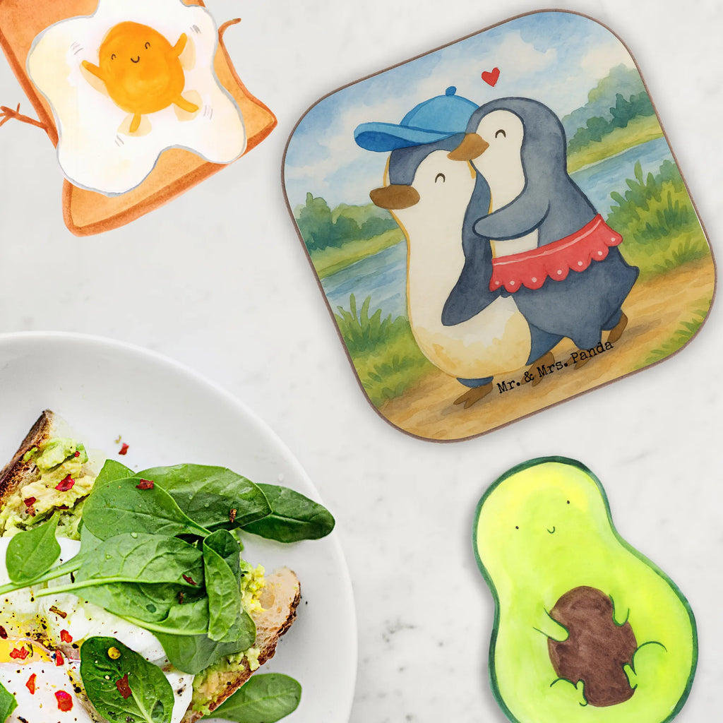 Square coaster Penguin little sister Design Untersetzer Gläser, Tassen Untersetzer, Bierdeckel, Korkuntersetzer, Glasuntersetzer, Untersetzer für Gläser, Untersetzer, Untersetzer Design, Untersetzer Holz, Untersetzer aus Holz, Holzuntersetzer, Getränkeuntersetzer, Familie, Vatertag, Muttertag, Bruder, Schwester, Mama, Papa, Oma, Opa