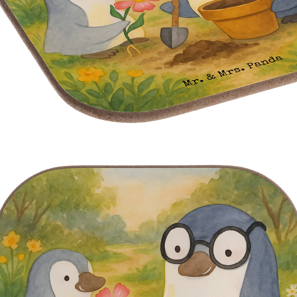 Untersetzer Pinguin Opa Blumen pflanzen Design
