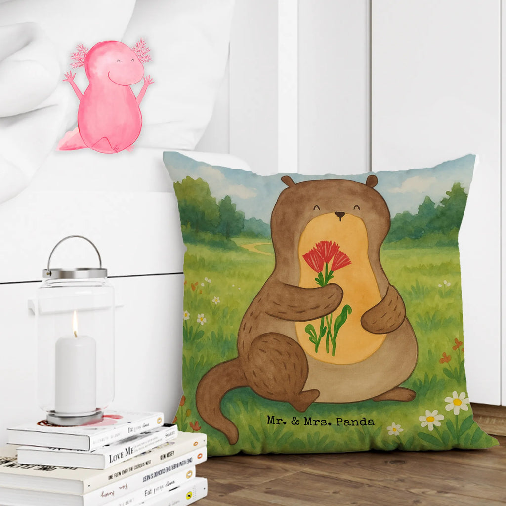 Cushion otter Bunch of flowers Design Dekokissen 40x40, Sofakissen, Kopfkissen 40x40, Kopfkissen, Kissen 40x40, Kissenhülle 40x40, Dekokissen, Motivkissen, Zierkissen, Kissen 40x40 Waschbar, sofakissen, Kissenbezüge, Kissen, Couchkissen, Kissenhülle, Sofakissen 40x40, Kissenbezug 40x40, sitzkissen, Dekokissen Sofa, Otter, Fischotter, Seeotter, Otter Seeotter See Otter
