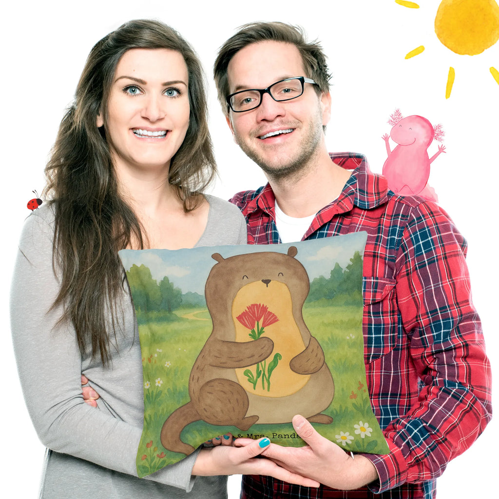 Cushion otter Bunch of flowers Design Dekokissen 40x40, Sofakissen, Kopfkissen 40x40, Kopfkissen, Kissen 40x40, Kissenhülle 40x40, Dekokissen, Motivkissen, Zierkissen, Kissen 40x40 Waschbar, sofakissen, Kissenbezüge, Kissen, Couchkissen, Kissenhülle, Sofakissen 40x40, Kissenbezug 40x40, sitzkissen, Dekokissen Sofa, Otter, Fischotter, Seeotter, Otter Seeotter See Otter