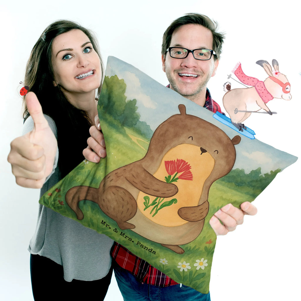 Cushion otter Bunch of flowers Design Dekokissen 40x40, Sofakissen, Kopfkissen 40x40, Kopfkissen, Kissen 40x40, Kissenhülle 40x40, Dekokissen, Motivkissen, Zierkissen, Kissen 40x40 Waschbar, sofakissen, Kissenbezüge, Kissen, Couchkissen, Kissenhülle, Sofakissen 40x40, Kissenbezug 40x40, sitzkissen, Dekokissen Sofa, Otter, Fischotter, Seeotter, Otter Seeotter See Otter