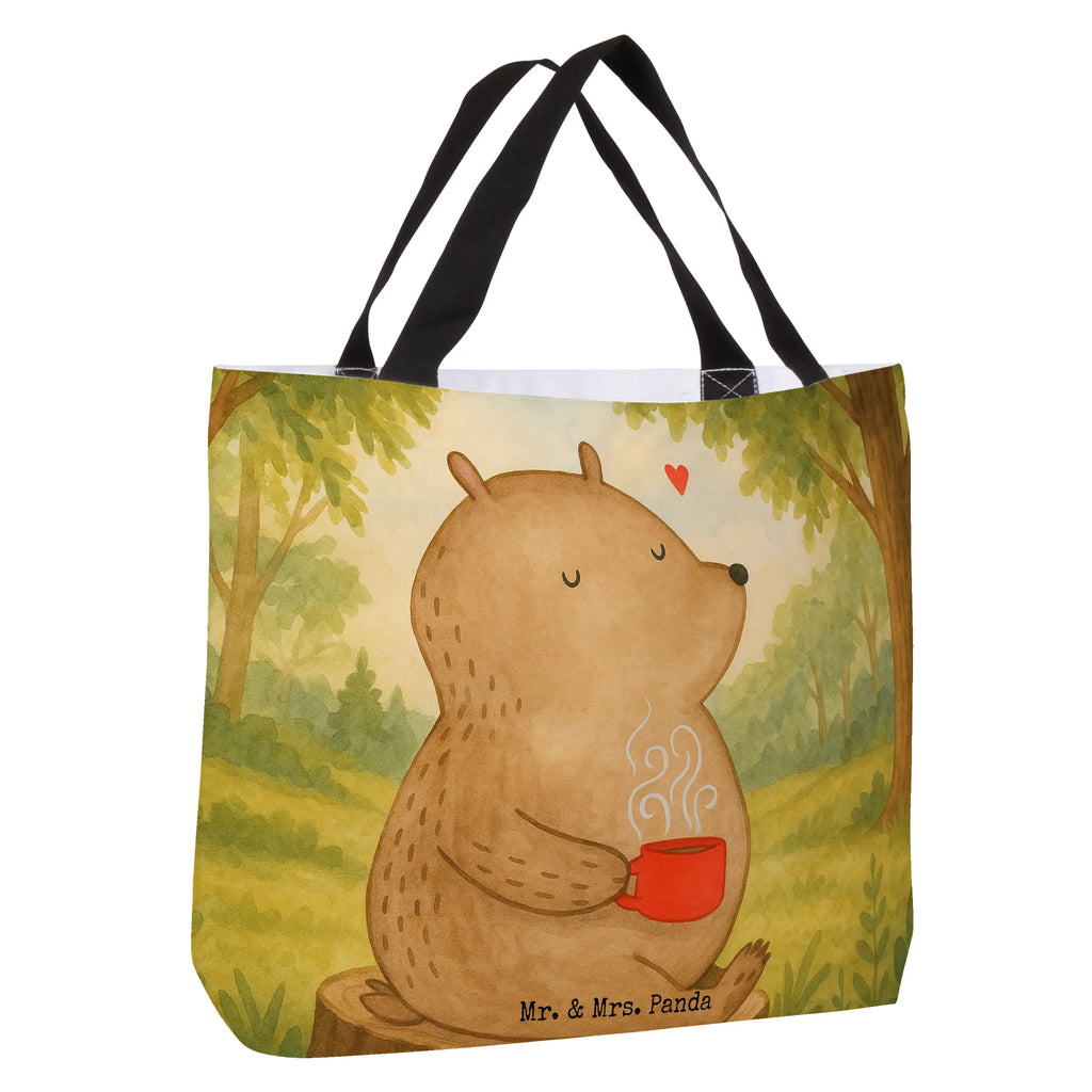 Shopper bear Coffee Design Tragebeutel, Alltagstasche, Schulbeutel, Schultasche, Strandtasche, Tasche, Shopper, Freizeittasche, Einkaufstasche, Beutel, Einkaufsbeutel, Bär, Teddy, Teddybär, Welt retten, Motivation, Welt erobern, guten Morgen, Morgenroutine, Coffee, Kaffee, Bären