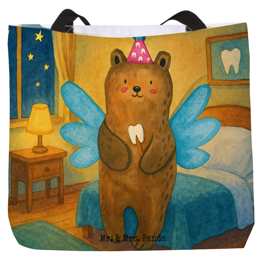 Shopper bear tooth fairy Design Einkaufstasche, Schulbeutel, Tragebeutel, Tasche, Freizeittasche, Beutel, Alltagstasche, Strandtasche, Shopper, Schultasche, Einkaufsbeutel, Bär, Teddy, Teddybär, Zahnfee, Milchzahn, Erster Zahn, Fee