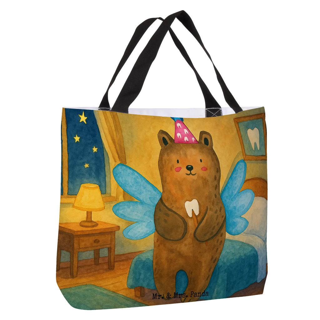 Shopper bear tooth fairy Design Einkaufstasche, Schulbeutel, Tragebeutel, Tasche, Freizeittasche, Beutel, Alltagstasche, Strandtasche, Shopper, Schultasche, Einkaufsbeutel, Bär, Teddy, Teddybär, Zahnfee, Milchzahn, Erster Zahn, Fee