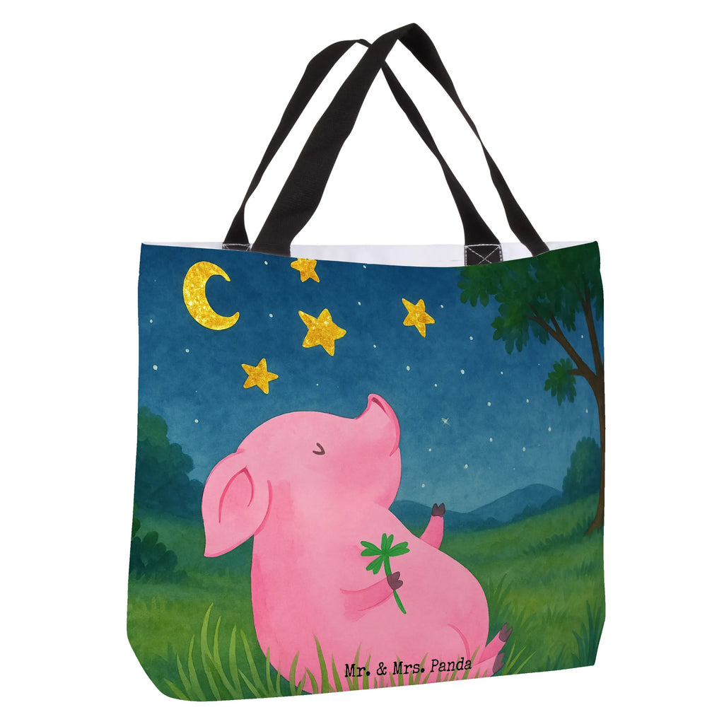 Shopper Pig Luck Design Einkaufsbeutel, Schulbeutel, Beutel, Tragebeutel, Einkaufstasche, Alltagstasche, Tasche, Shopper, Freizeittasche, Strandtasche, Schultasche, Tiermotive, Gute Laune, lustige Sprüche, Tiere, Glücksschwein. Glück, Träume, Sterne, Schwein, Motivation, Sernchen, Glücksbringer, Schweinchen, Ziele