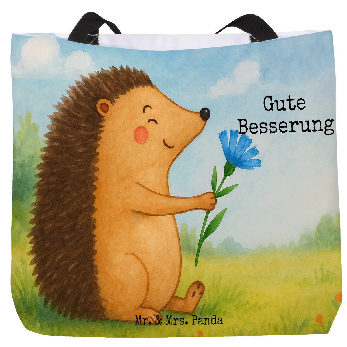 Shopper Igel Blumen Design Strandtasche, Laptoptasche, Tote Bag, City-Shopper, Statement-Tasche, Alltagstasche, Pandatasche, Freizeittasche, Tasche, Beutel, Büchertasche, Stoffbeutel, Urlaubstasche, XL Tasche, Schultasche, Reisetasche, Unitasche, Tragetasche, Schulbeutel, studententasche, Tragebeutel, Einkaufstasche, Lustige Sprüche, Tiere, Tiermotive, Gute Laune, Igel, Krankheit, Gute Besserung, Krankenhaus, krank, Besuch, Genesungswünsche