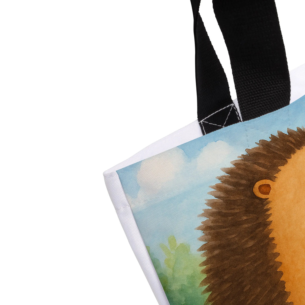 Shopper Hedgehog Flower Design Beutel, Einkaufstasche, Tasche, Strandtasche, Einkaufsbeutel, Shopper, Schultasche, Freizeittasche, Tragebeutel, Schulbeutel, Alltagstasche, Tiermotive, Gute Laune, lustige Sprüche, Tiere, Igel, Gute Besserung, Genesungswünsche, Krankheit, Krankenhaus, krank, Besuch