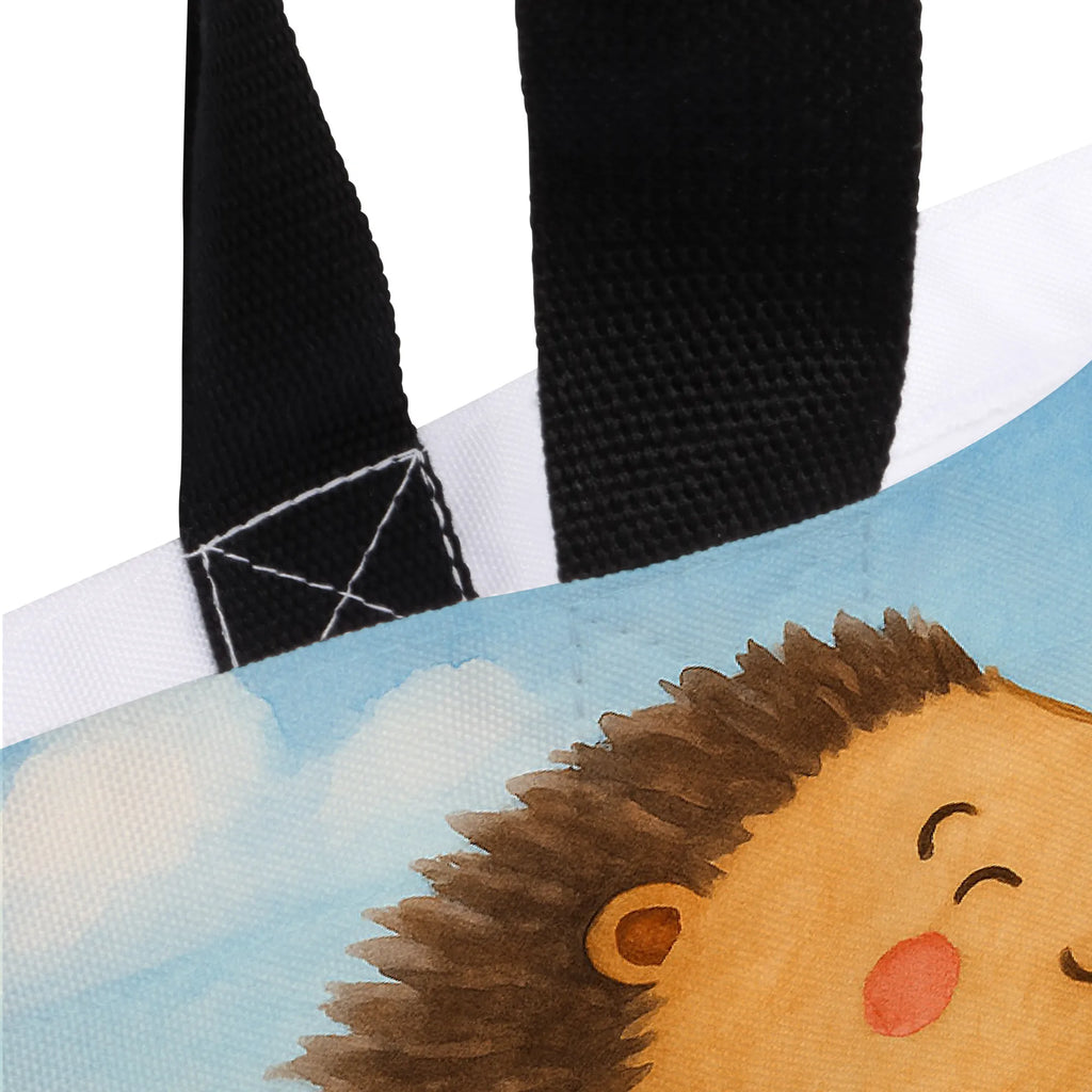 Shopper Hedgehog Flower Design Beutel, Einkaufstasche, Tasche, Strandtasche, Einkaufsbeutel, Shopper, Schultasche, Freizeittasche, Tragebeutel, Schulbeutel, Alltagstasche, Tiermotive, Gute Laune, lustige Sprüche, Tiere, Igel, Gute Besserung, Genesungswünsche, Krankheit, Krankenhaus, krank, Besuch