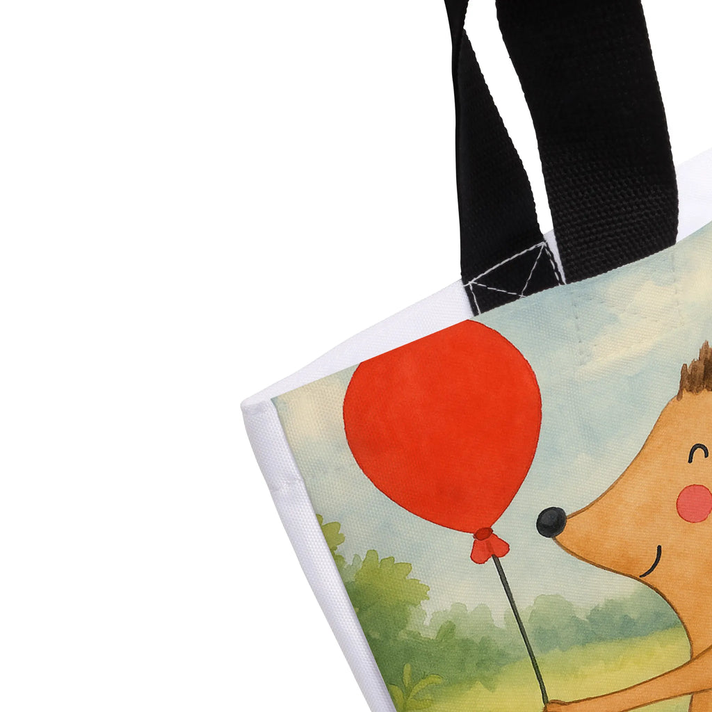 Shopper Hedgehog balloon Design Beutel, Einkaufstasche, Tasche, Strandtasche, Einkaufsbeutel, Shopper, Schultasche, Freizeittasche, Tragebeutel, Schulbeutel, Alltagstasche, Tiermotive, Gute Laune, lustige Sprüche, Tiere, Igel, Geburtstag, Herzlichen Glückwunsch, Glückwunsch, Geburtstagskind, Ballon, Happy Birthday