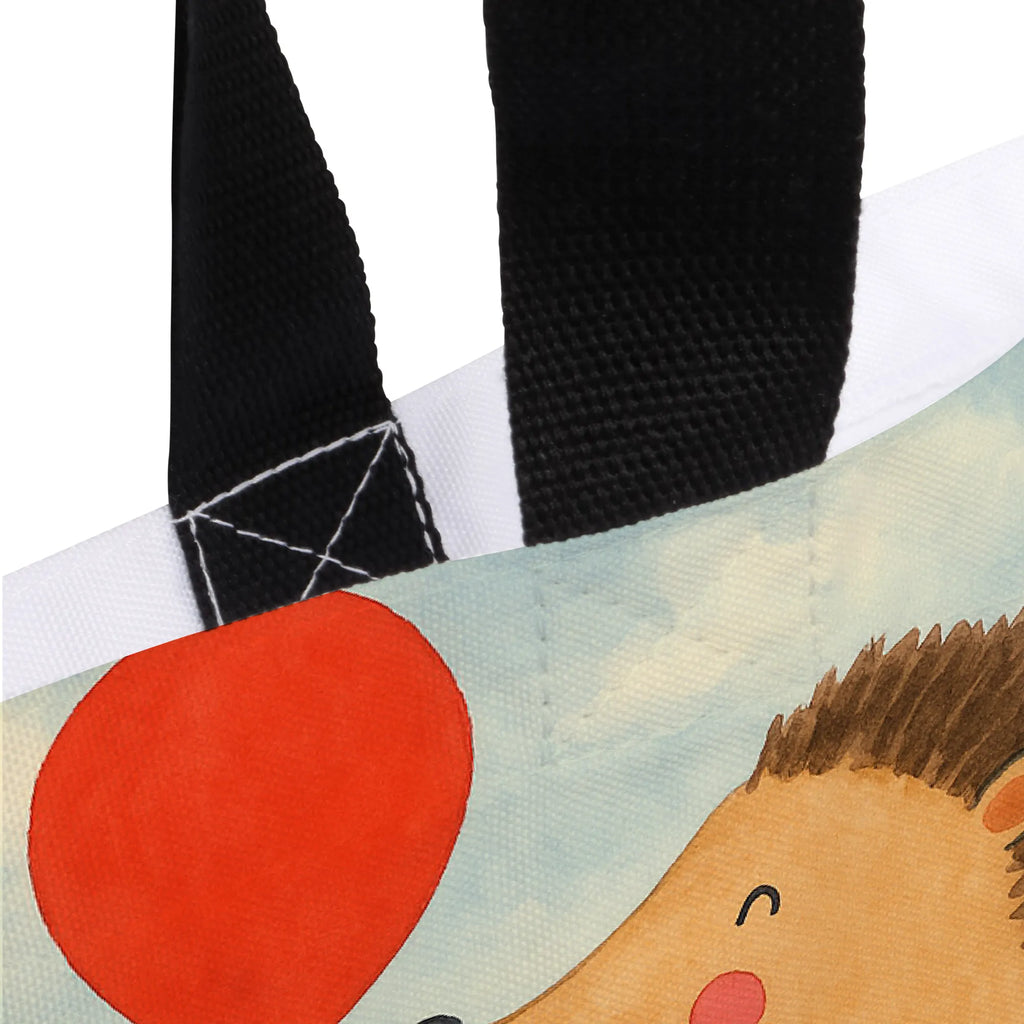 Shopper Hedgehog balloon Design Beutel, Einkaufstasche, Tasche, Strandtasche, Einkaufsbeutel, Shopper, Schultasche, Freizeittasche, Tragebeutel, Schulbeutel, Alltagstasche, Tiermotive, Gute Laune, lustige Sprüche, Tiere, Igel, Geburtstag, Herzlichen Glückwunsch, Glückwunsch, Geburtstagskind, Ballon, Happy Birthday
