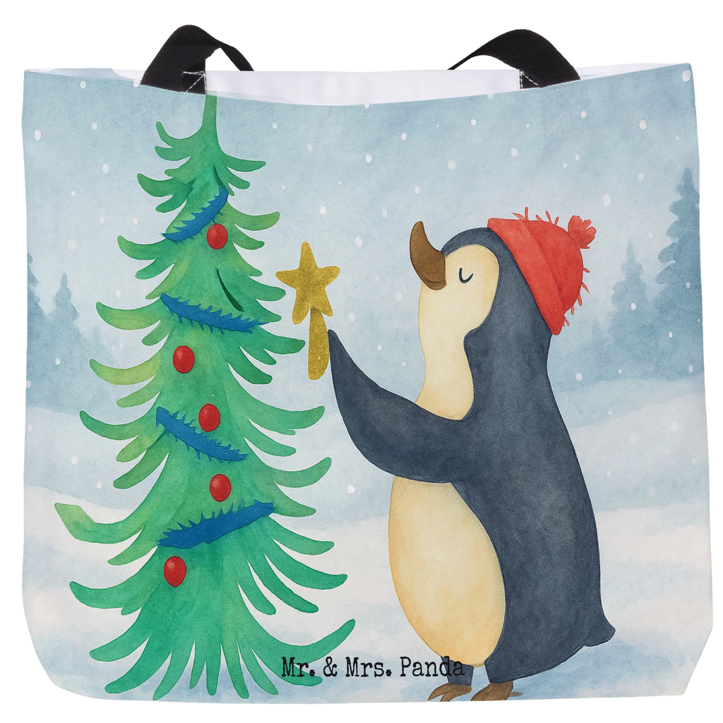 Shopper penguin Christmas tree Design Alltagstasche, Freizeittasche, Schultasche, Tragebeutel, Shopper, Einkaufstasche, Strandtasche, Einkaufsbeutel, Schulbeutel, Beutel, Tasche, Winter, Weihnachten, Weihnachtsdeko, Nikolaus, Advent, Heiligabend, Wintermotiv, Pinguin