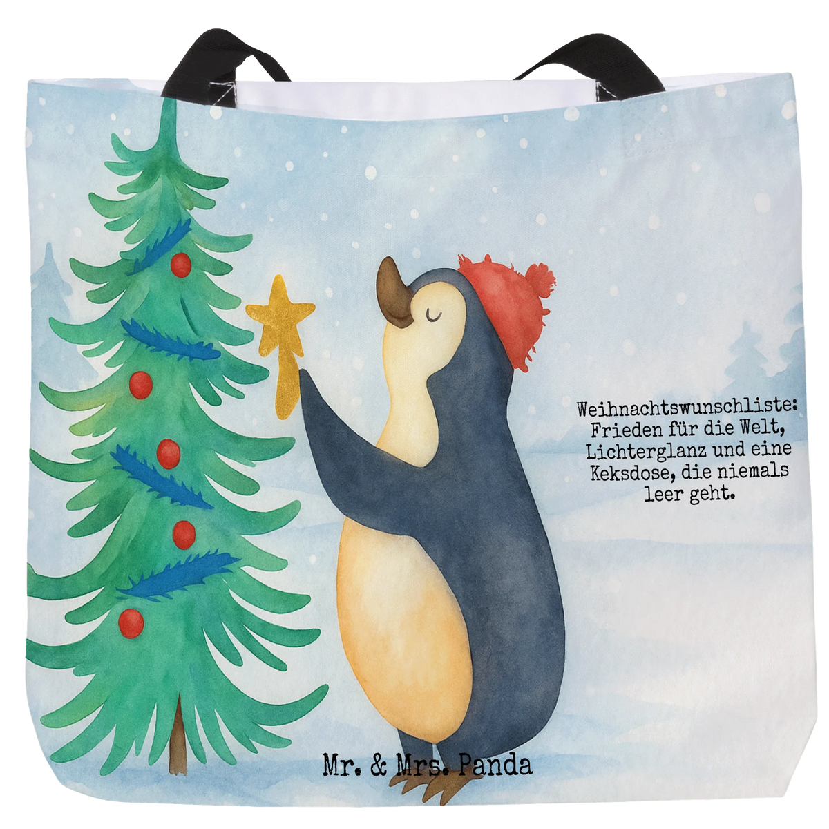 Shopper Pingwin choinka Design Zima, Boże Narodzenie, dekoracje świąteczne, Mikołaj, Adwent, Wigilia, zimowy motyw