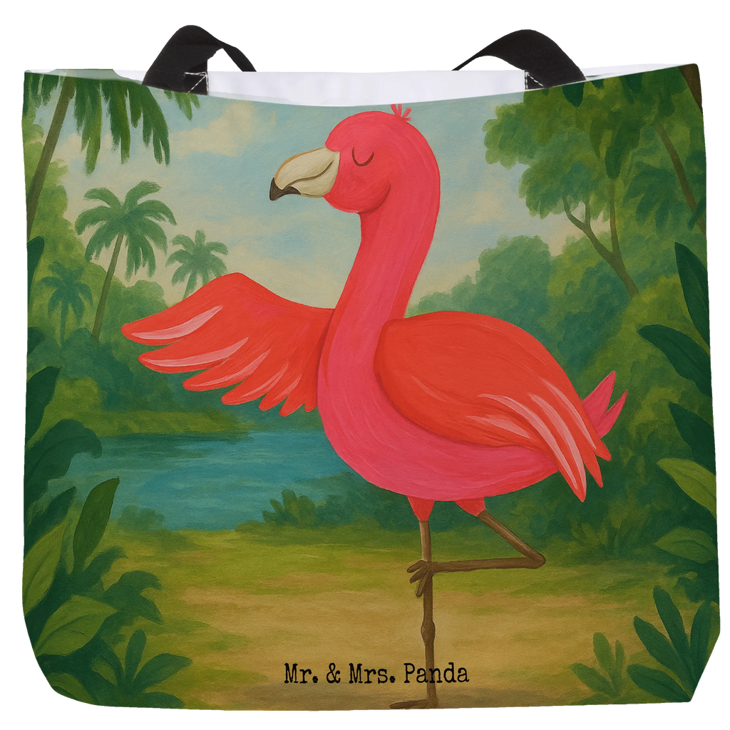 Shopper flamingo yoga Design Schultasche, Alltagstasche, Einkaufstasche, Tragebeutel, Freizeittasche, Einkaufsbeutel, Beutel, Schulbeutel, Strandtasche, Shopper, Tasche, Flamingo, Tiefenentspannung, Aufregen, Ärger, Namaste, Entspannung, Achtsamkeit, Yoga, Yoga-Übung, Vogel