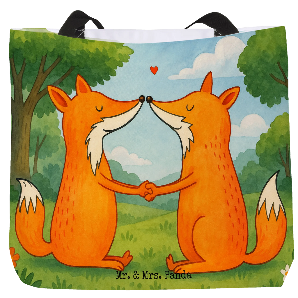 Shopper lisy miłość Design Shopper, Beutel, Tasche, Schulbeutel, Alltagstasche, Tragebeutel, Schultasche, Einkaufsbeutel, Einkaufstasche, Freizeittasche, Strandtasche, Fuchs, Liebesbeweis, Liebespaar, Ehemann, Ehefrau, Partner, Freundin, Verlobte, Fox, Freund, Paar, Füchse, Ehe, Liebe