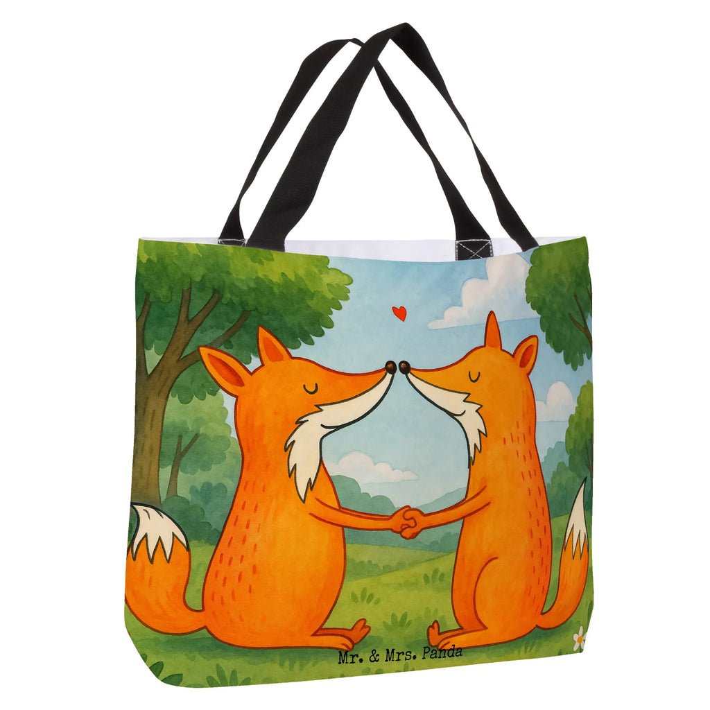 Shopper lisy miłość Design Shopper, Beutel, Tasche, Schulbeutel, Alltagstasche, Tragebeutel, Schultasche, Einkaufsbeutel, Einkaufstasche, Freizeittasche, Strandtasche, Fuchs, Liebesbeweis, Liebespaar, Ehemann, Ehefrau, Partner, Freundin, Verlobte, Fox, Freund, Paar, Füchse, Ehe, Liebe